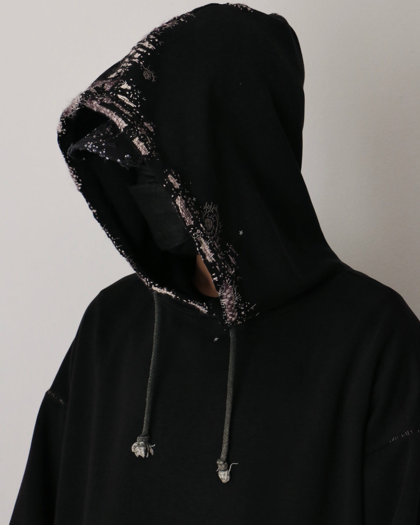 "Embroidered "BORO" Black Hoodie
