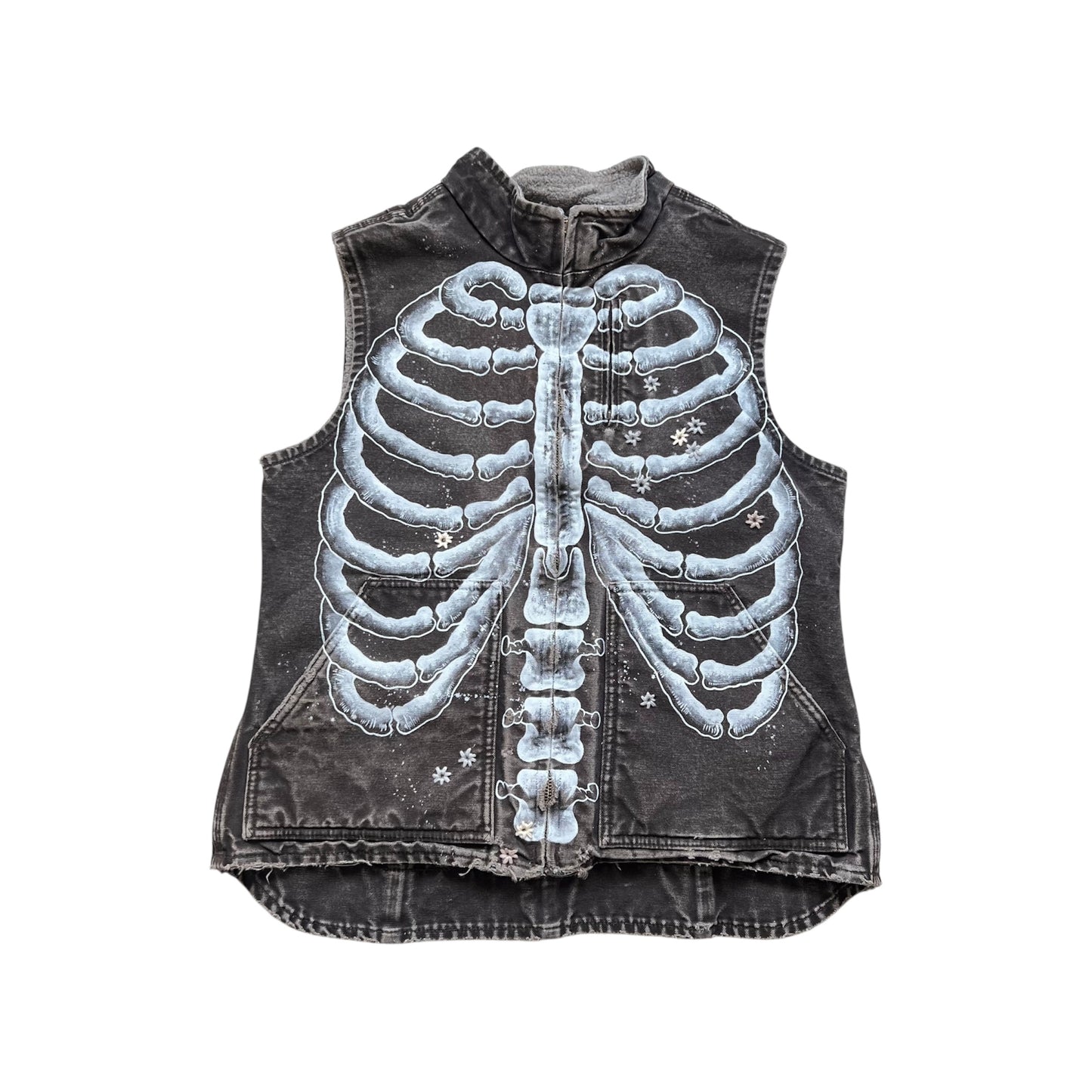 ""SKELETON' Faded Brown Vest