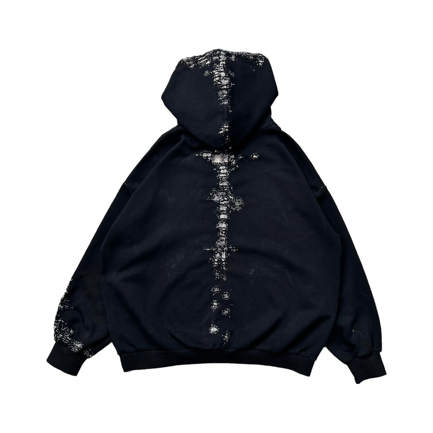 "Embroidered "BORO" Black Hoodie