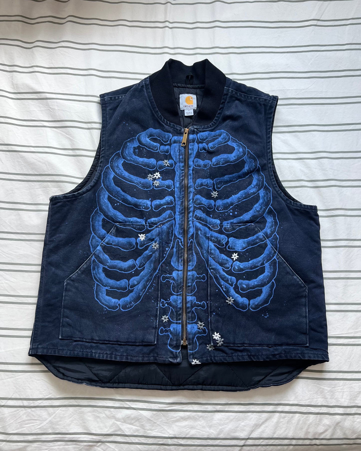 ""SKELETON' Blue Vest