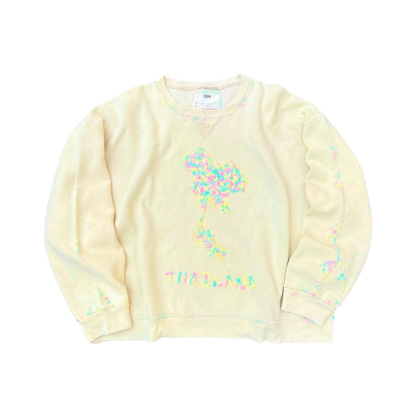 "Embroidered "THAILAND MAP" Sweater 🌈