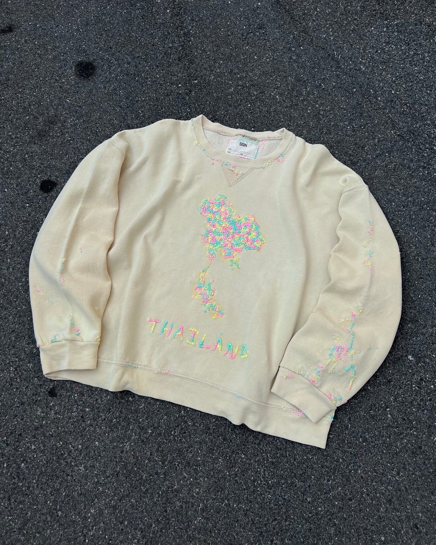"Embroidered "THAILAND MAP" Sweater 🌈