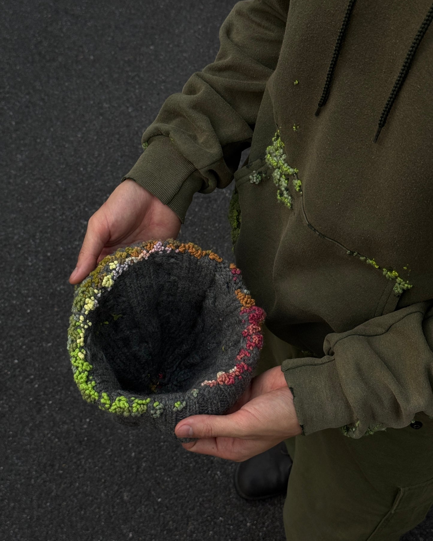 " Embroidered Dot Beanie