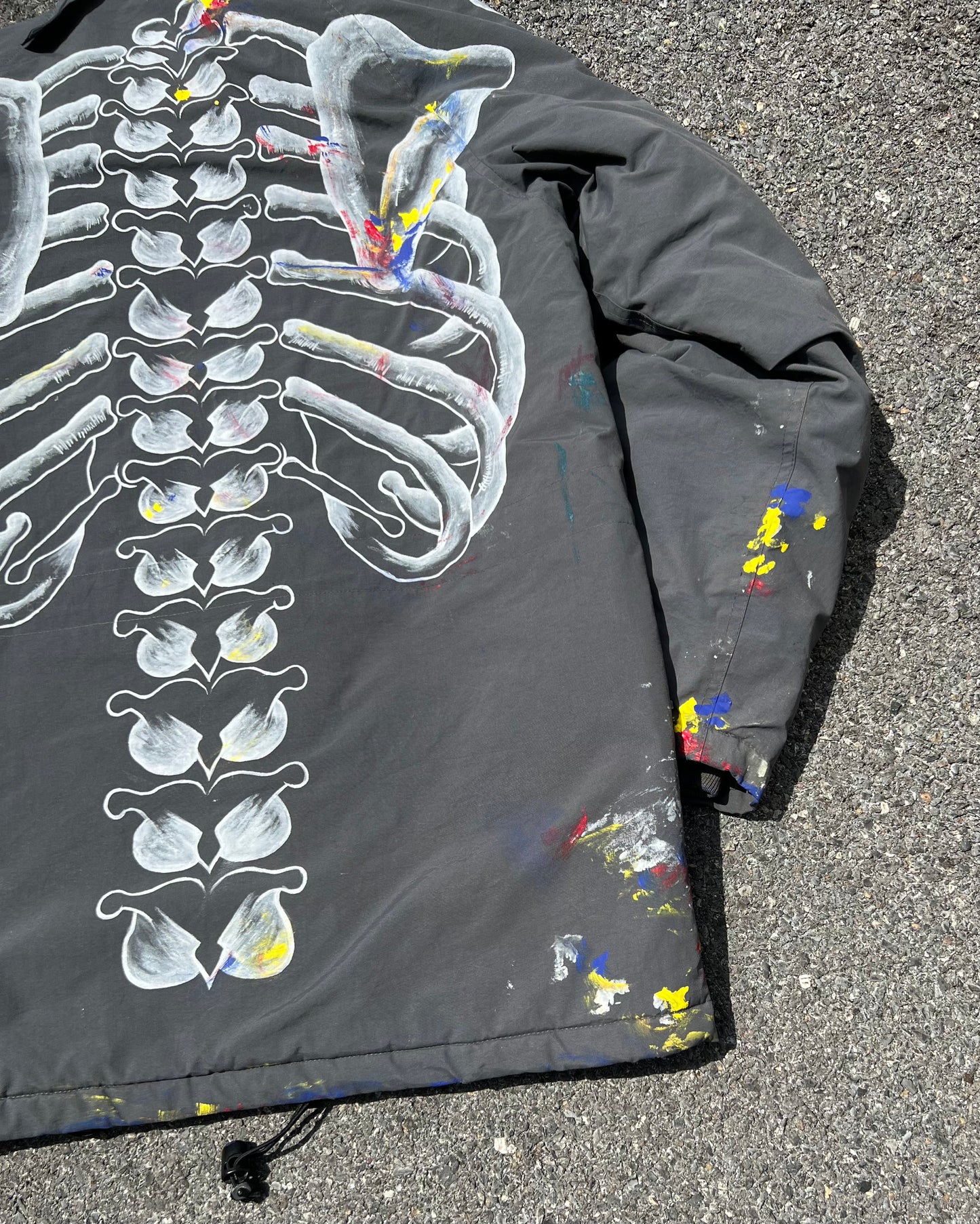 "'SKELETON Grey Parka Jacket ☠️☠️