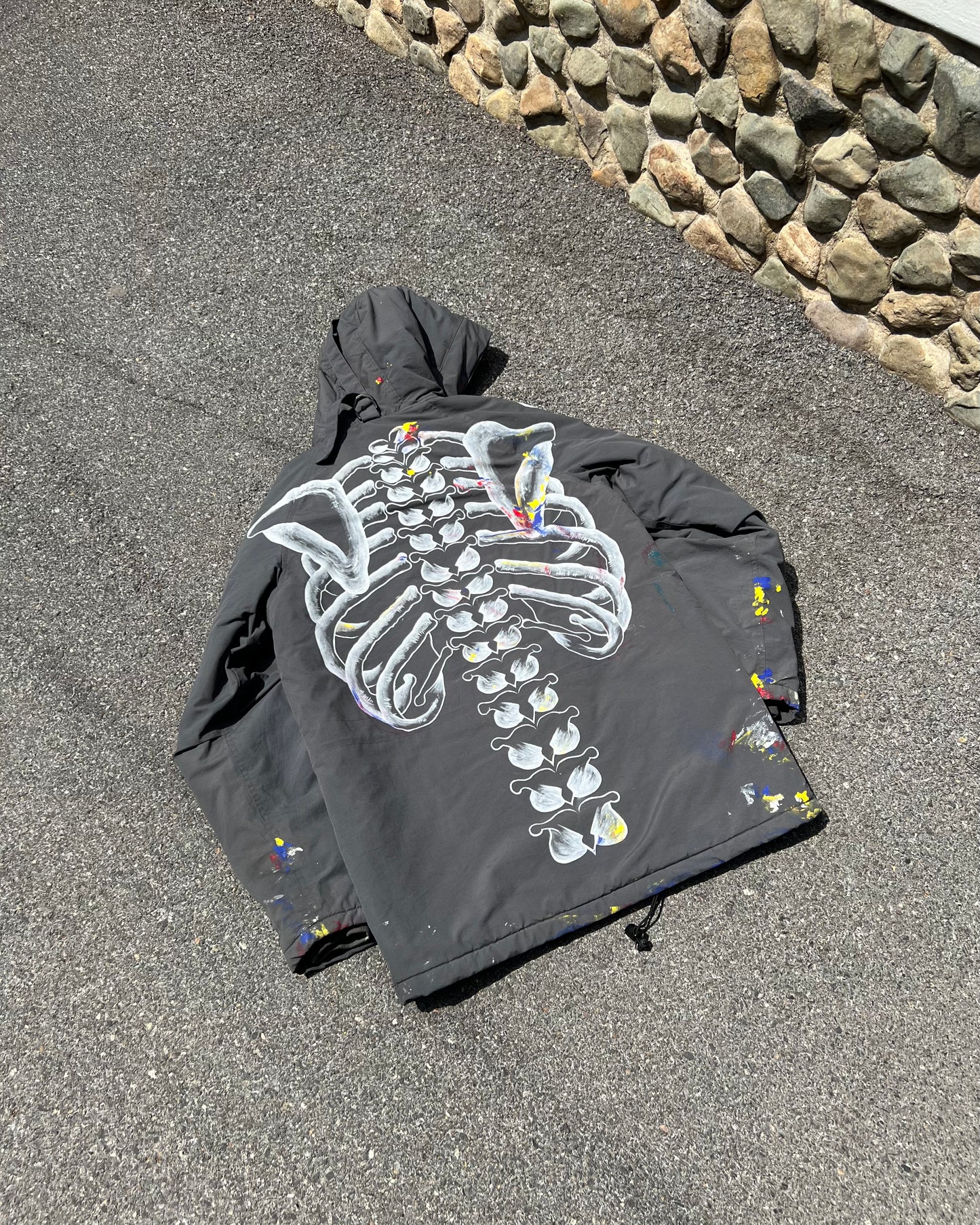 "'SKELETON Grey Parka Jacket ☠️☠️