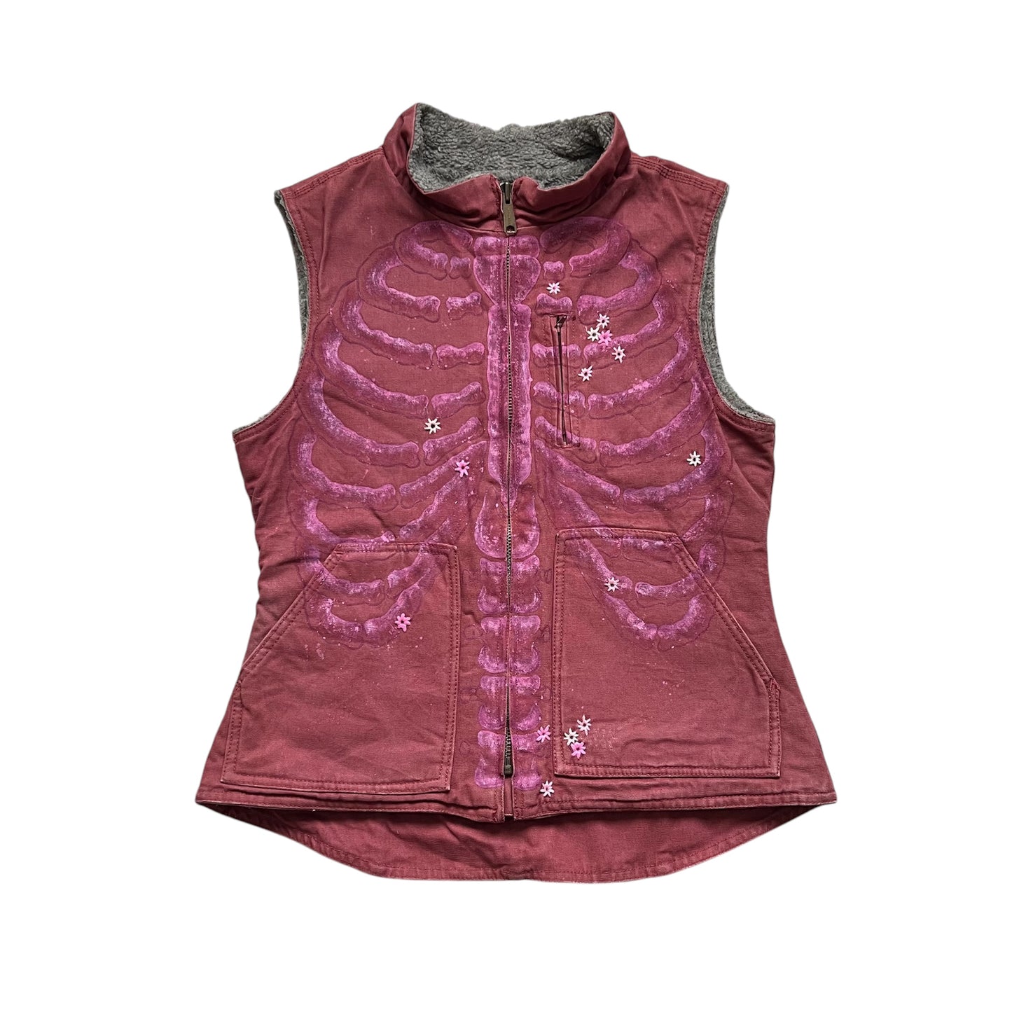 ""SKELETON' Pink Ruby Vest
