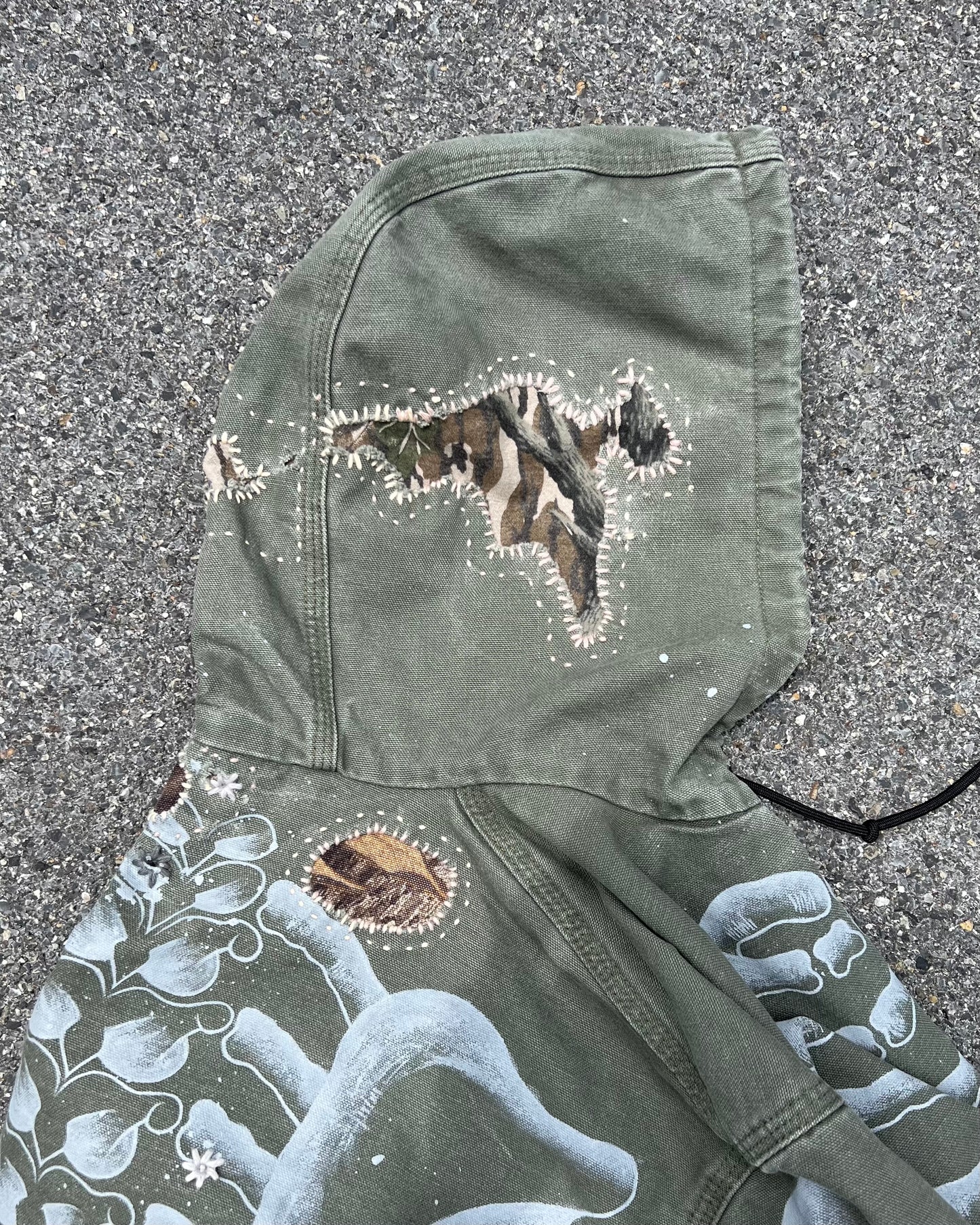 ""SKELETON" Green Hoodie ☠️☠️