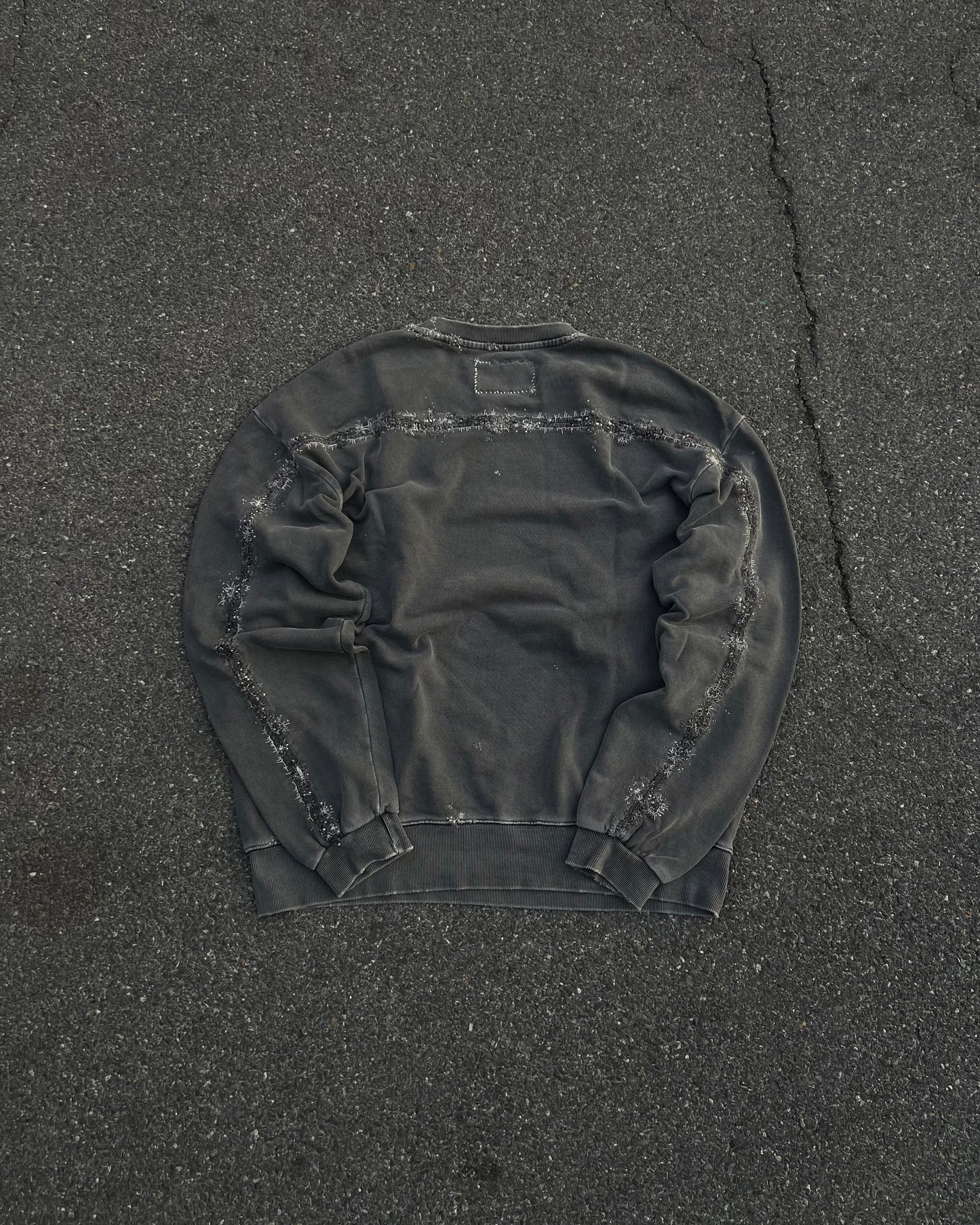 ""'Embroidered BORO Grey Sweater