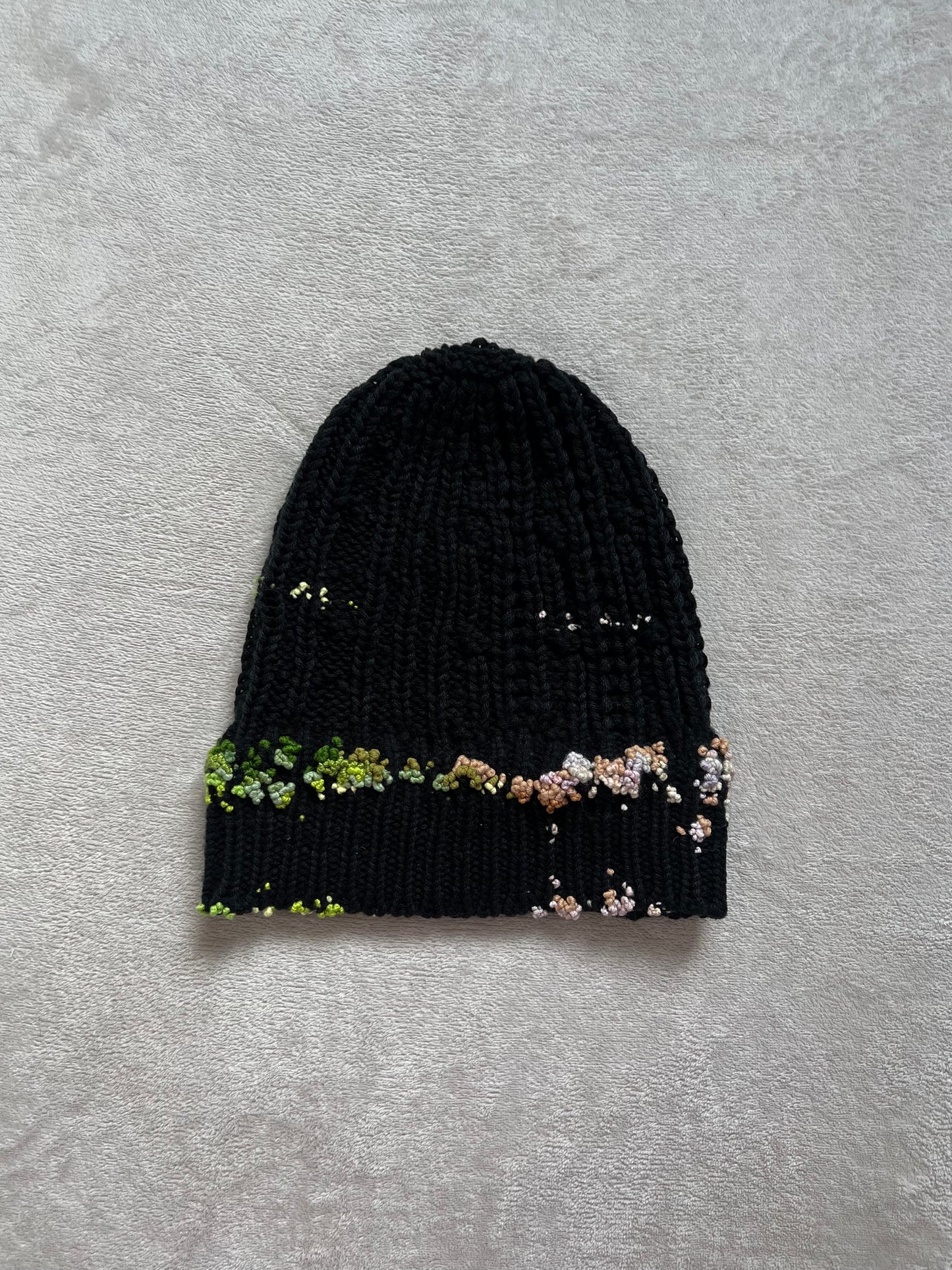 "  Embroidered Dot Beanie