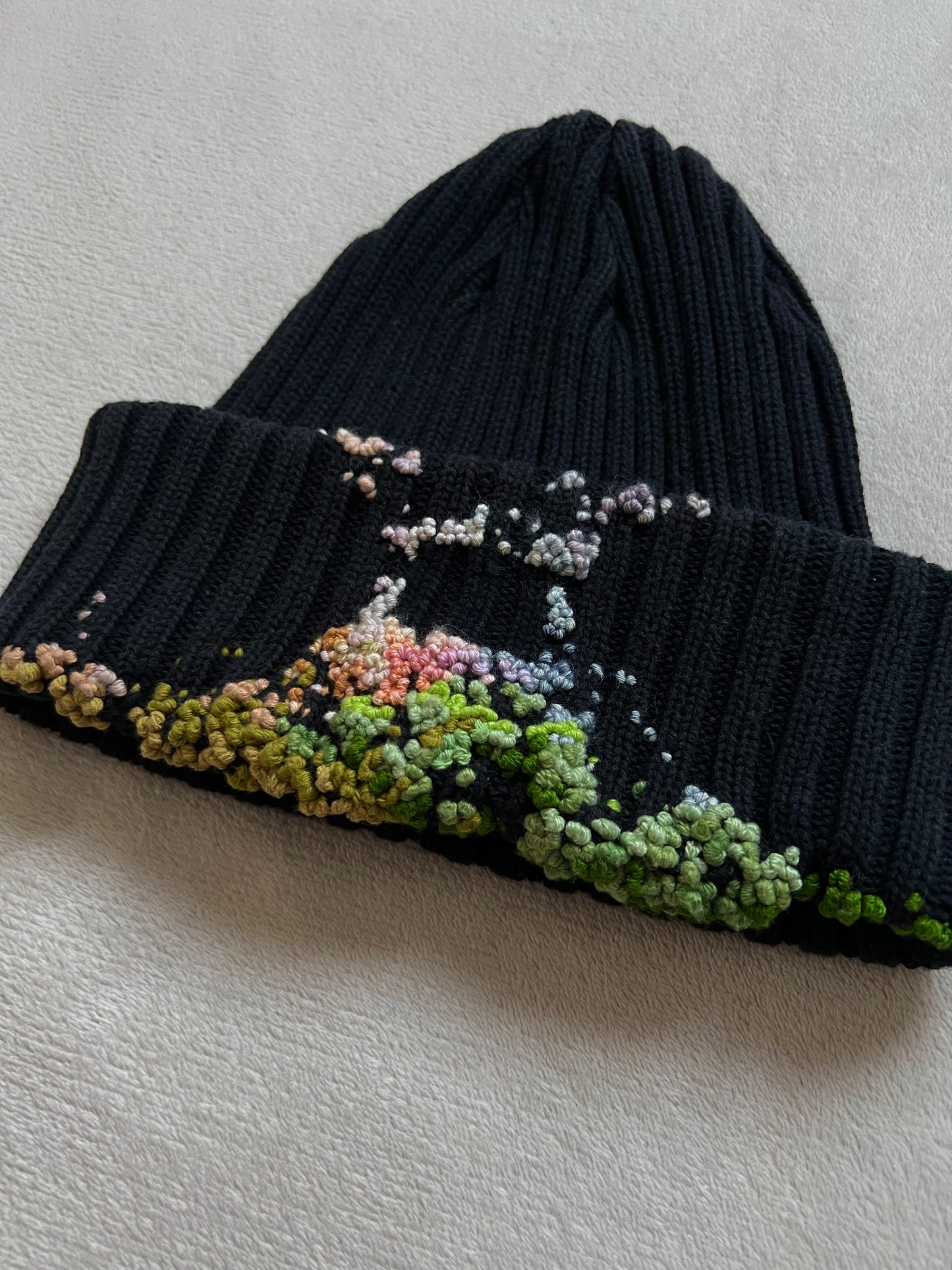 "  Embroidered Dot Beanie