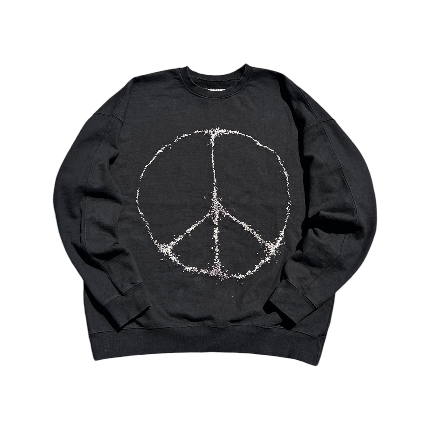 """Embroidered Dot PEACE Sweater