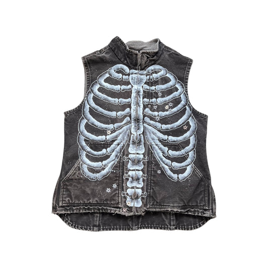 ""SKELETON' Faded Brown Vest