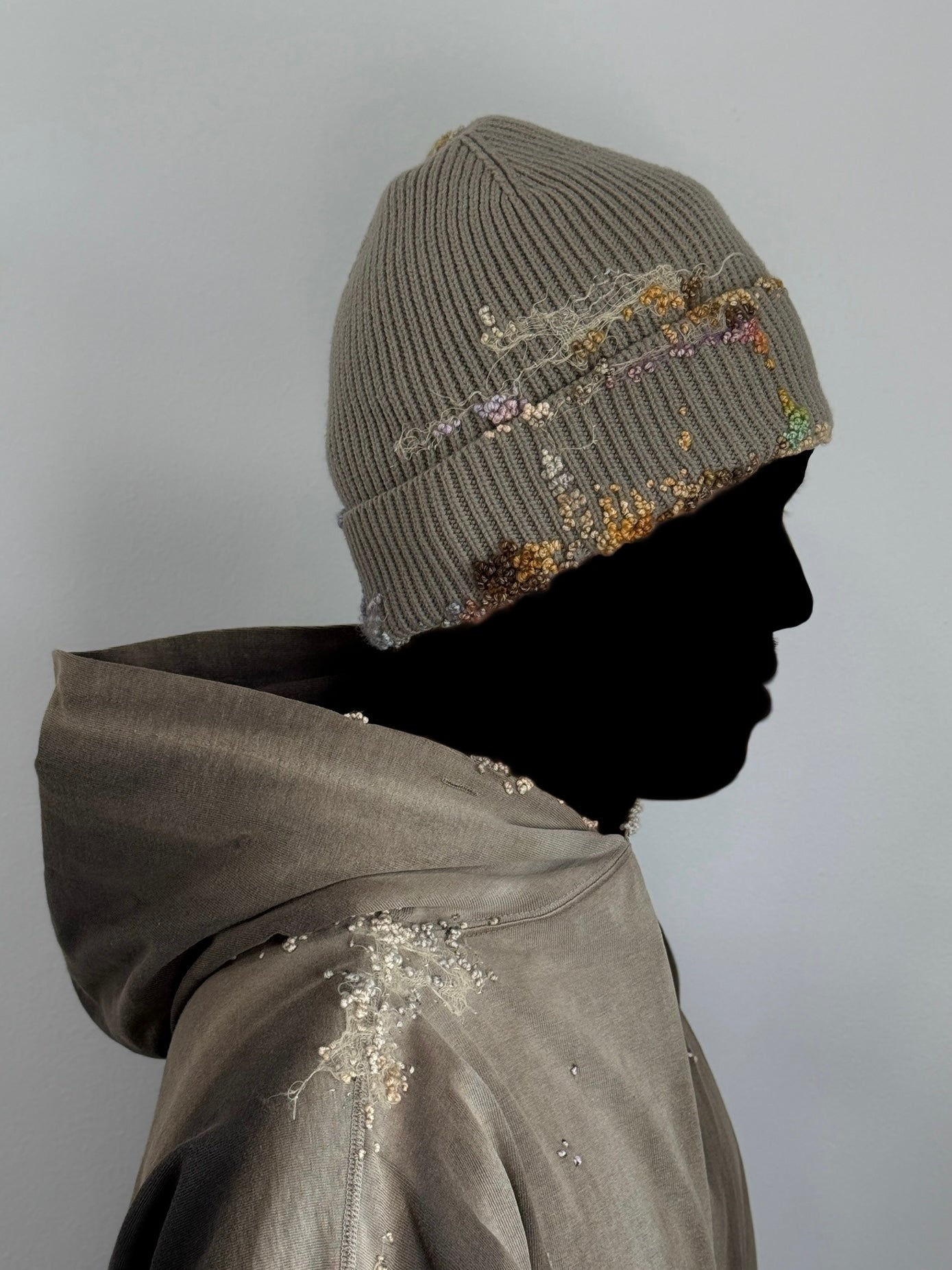 "  Embroidered Dot Beanie
