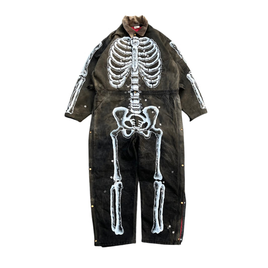 ""SKELETON Faded Black Coveralls