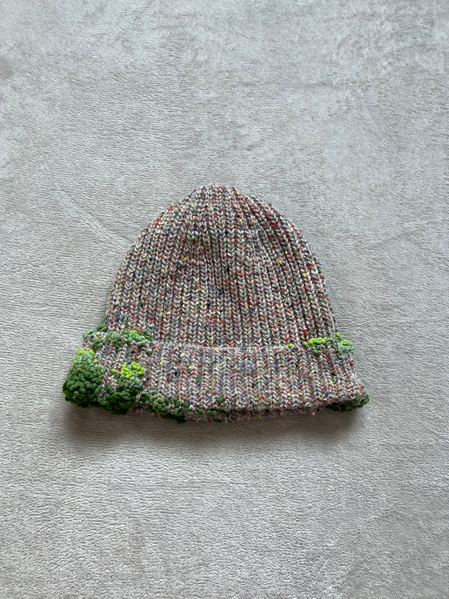 "  Embroidered Dot Beanie