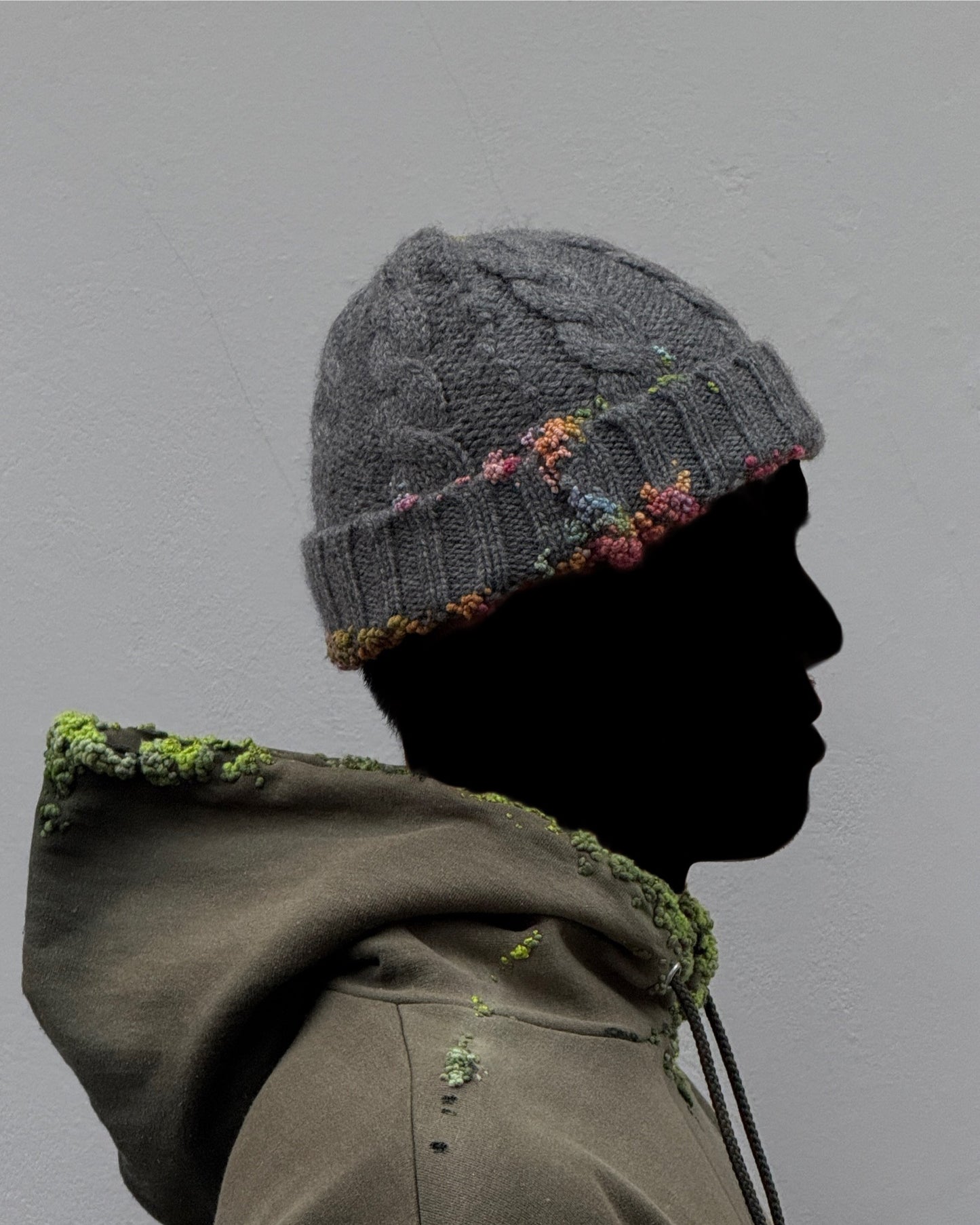 "  Embroidered Dot Beanie