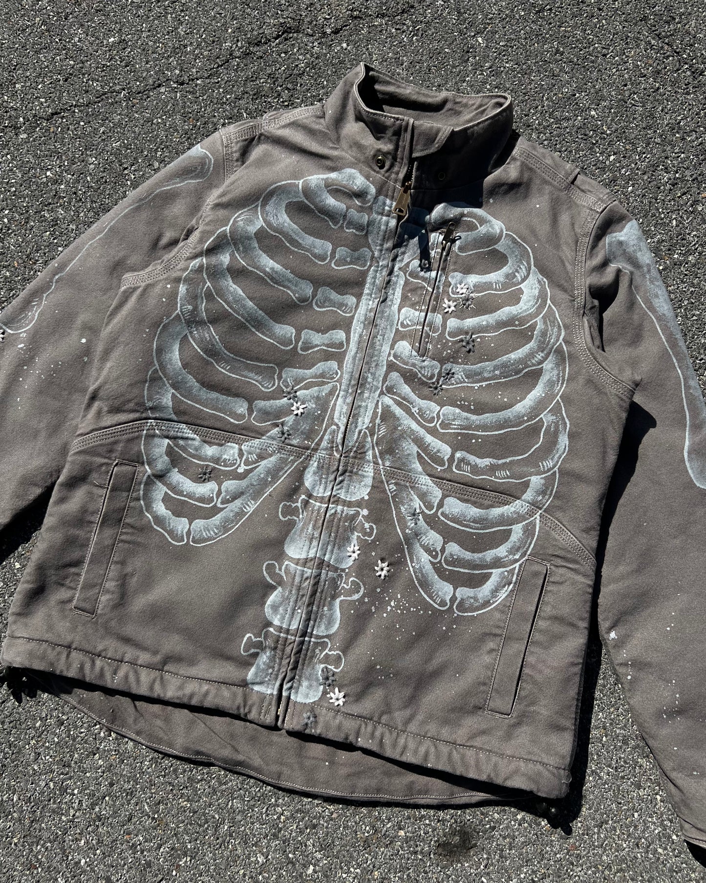 "'SKELETON Grey Jacket ☠️☠️