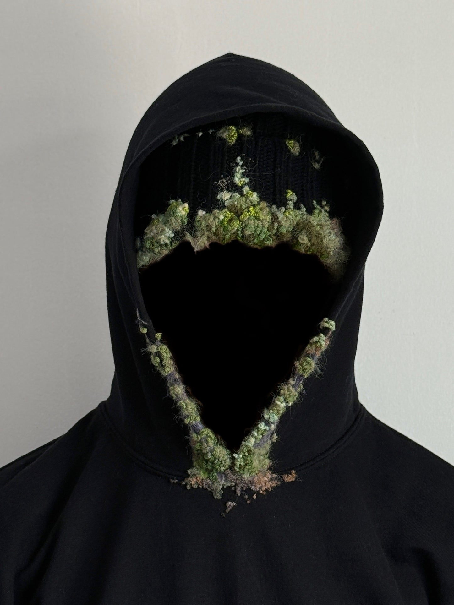 "   Embroidered Black Hoodie
