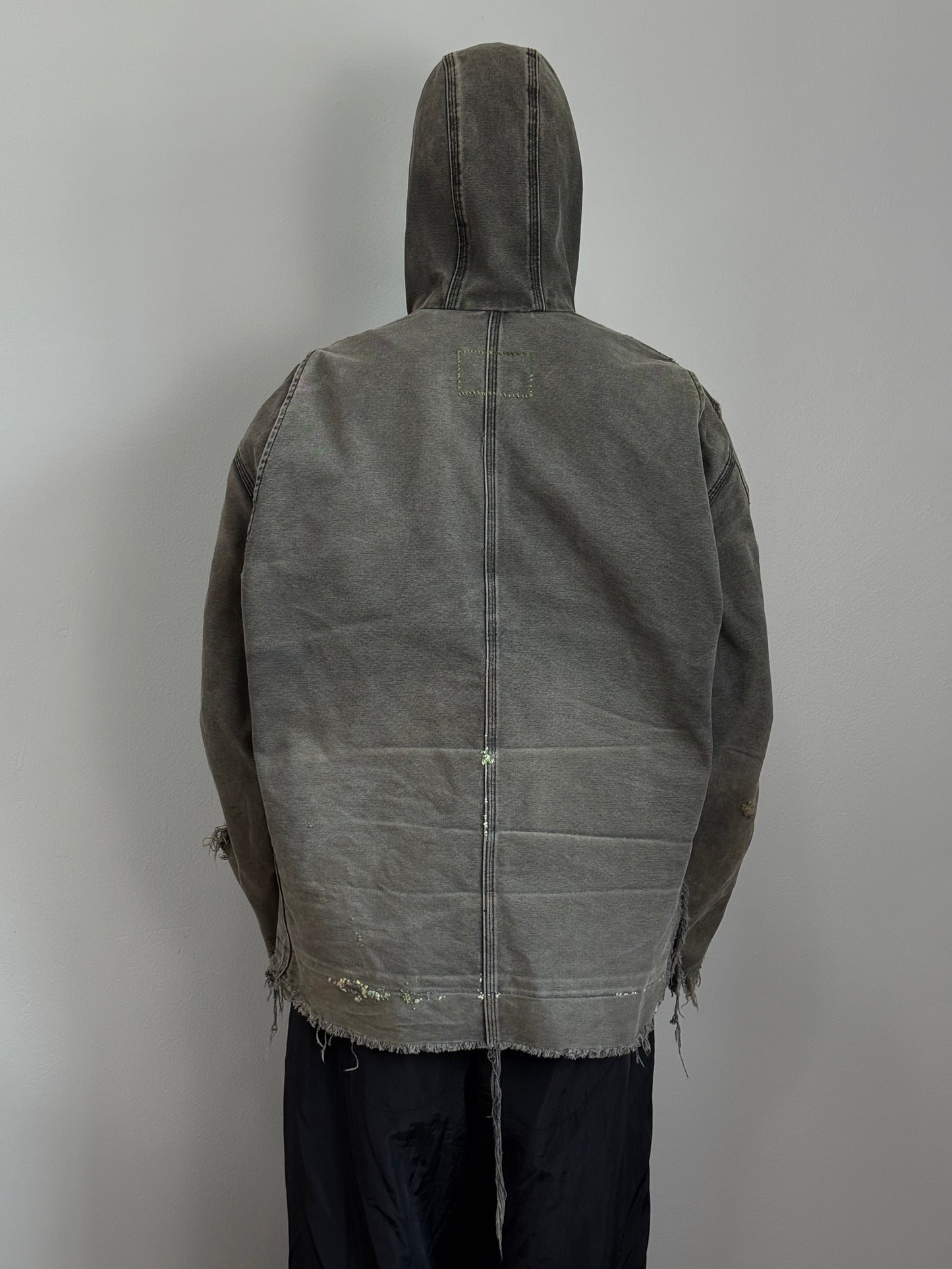 "    Embroidered Distressed Hoodie
