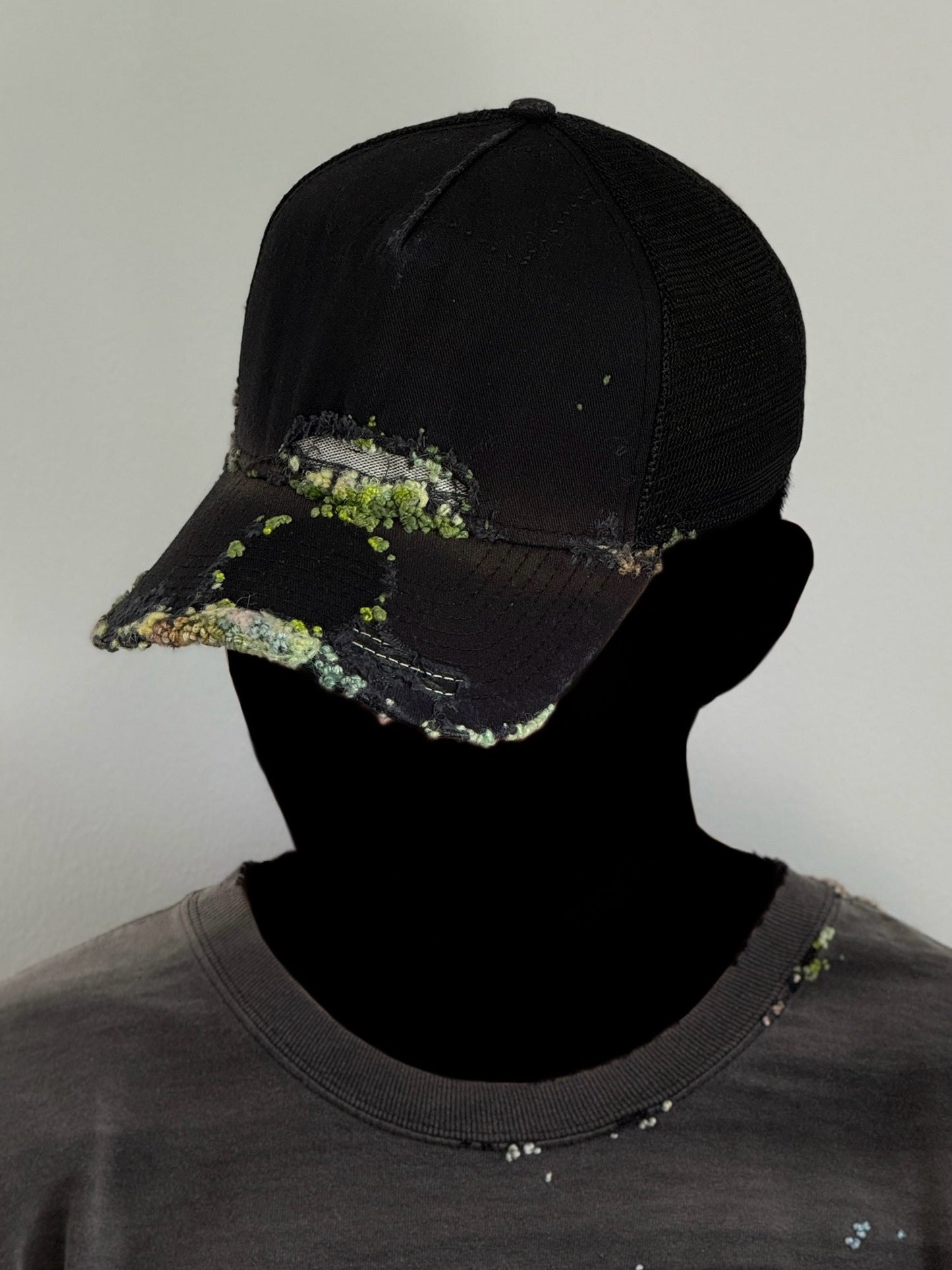 "   Embroidered Dot Truker hat