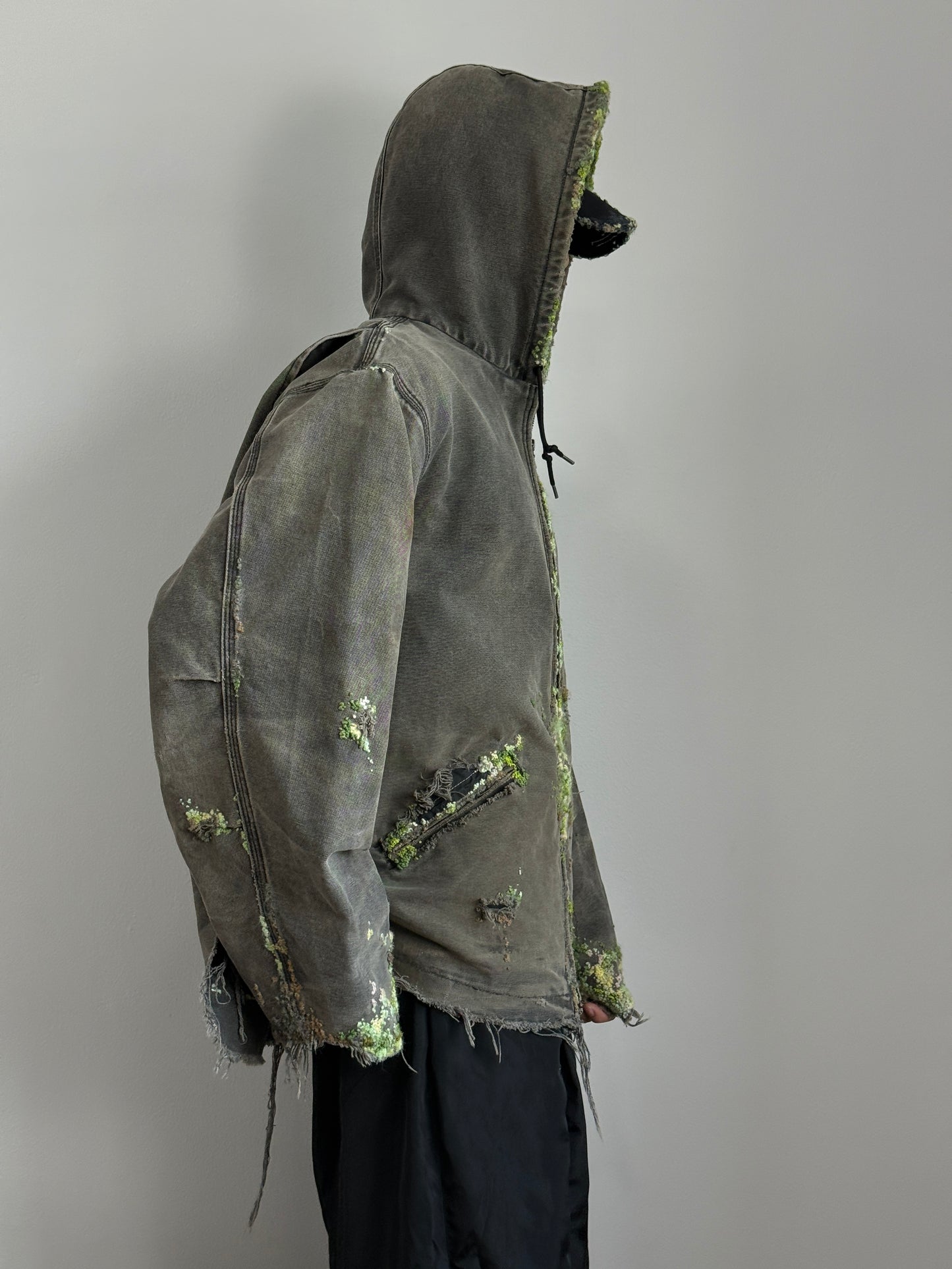 "    Embroidered Distressed Hoodie