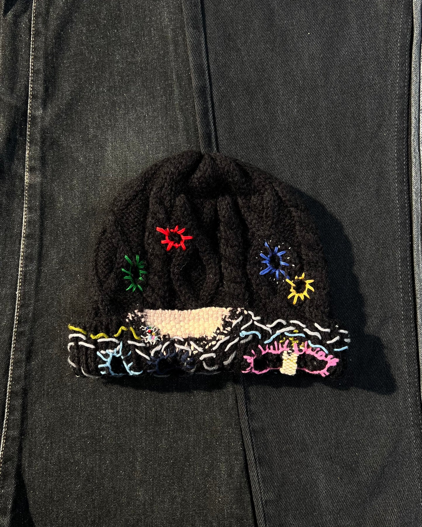 Z Embroidered BORO Black Beanie 1/1