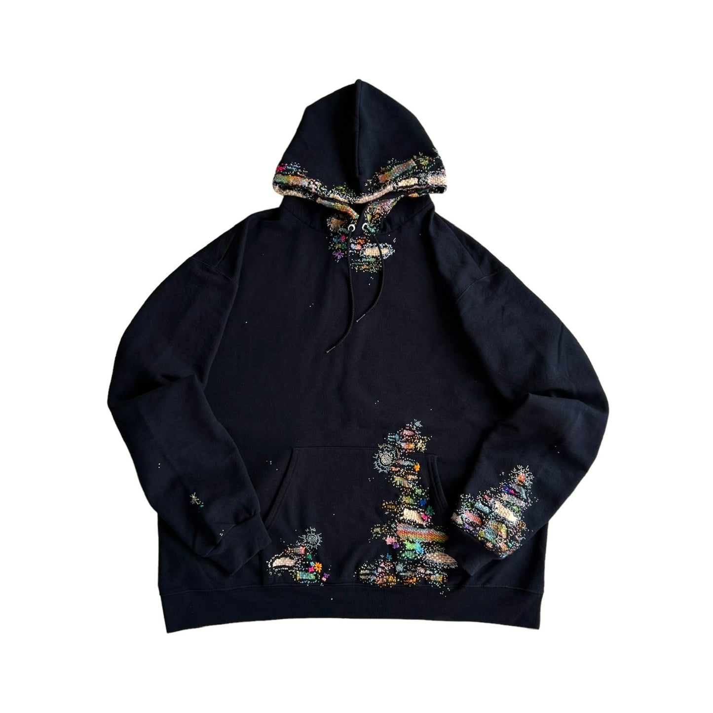 "Embroidered "BORO" Black Hoodie