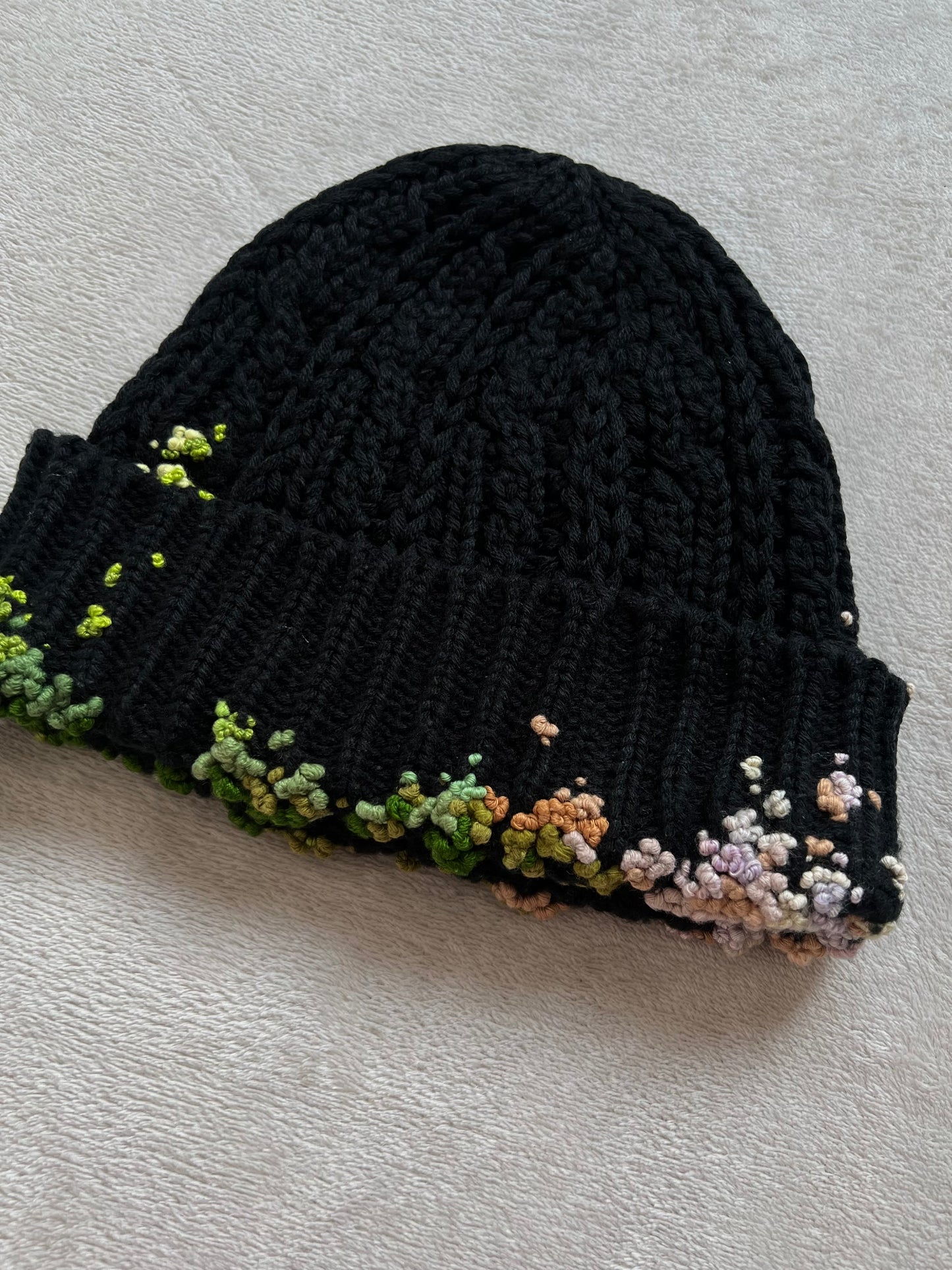 "  Embroidered Dot Beanie