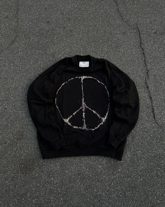 """Embroidered Dot PEACE Sweater
