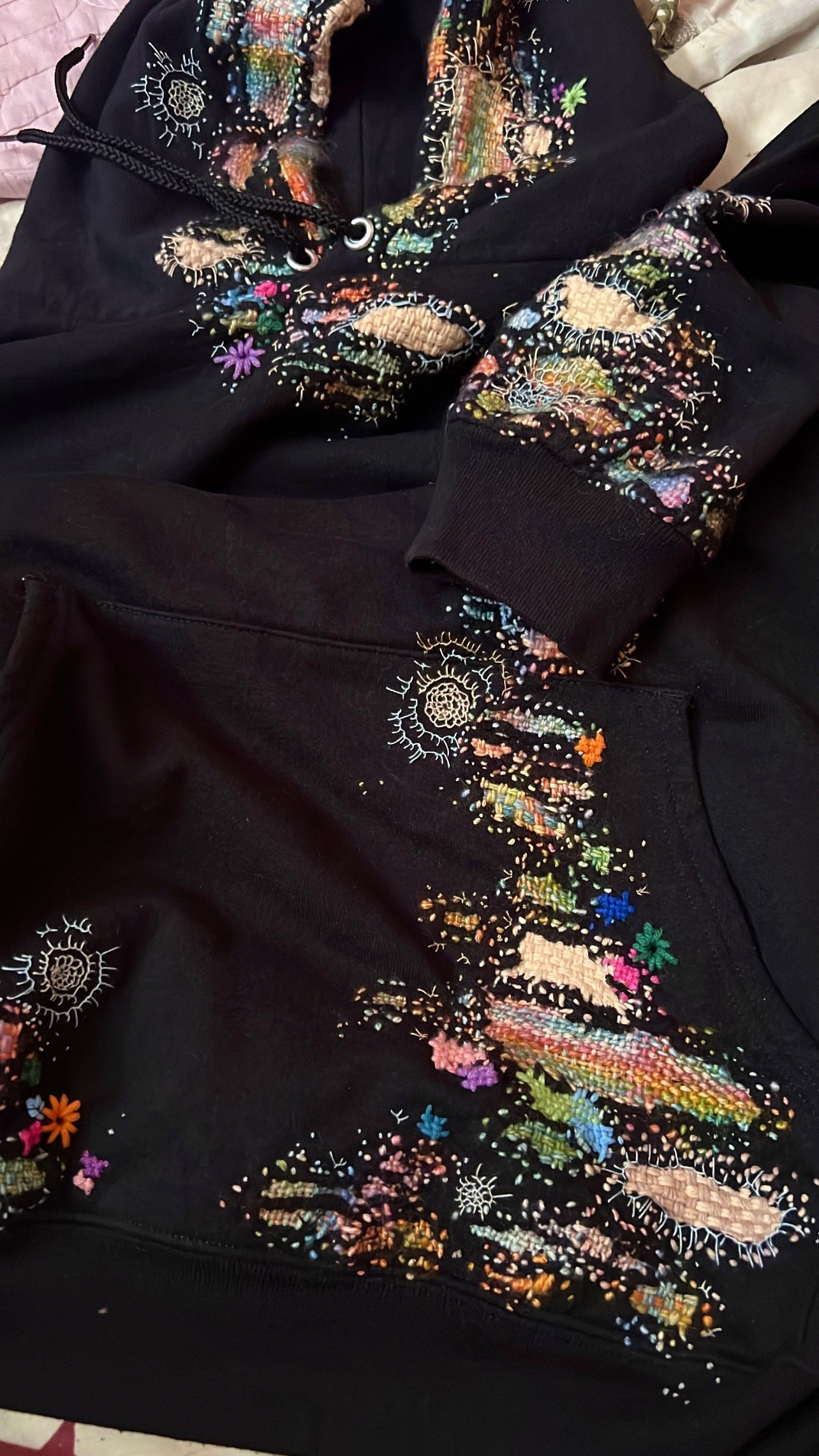 "Embroidered "BORO" Black Hoodie