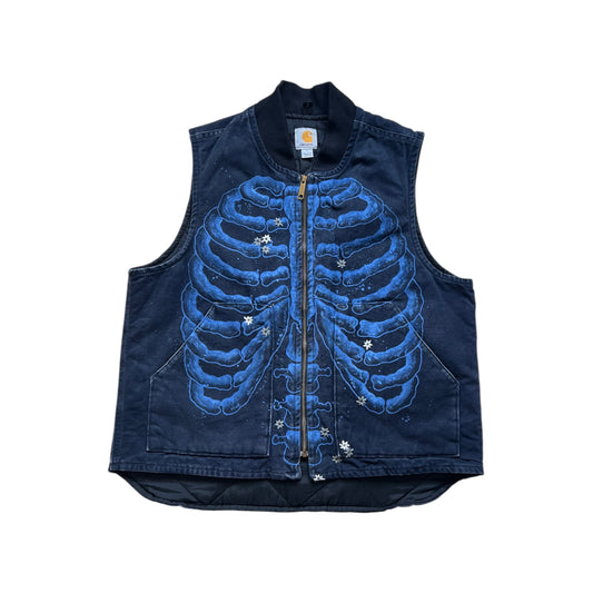 ""SKELETON' Blue Vest