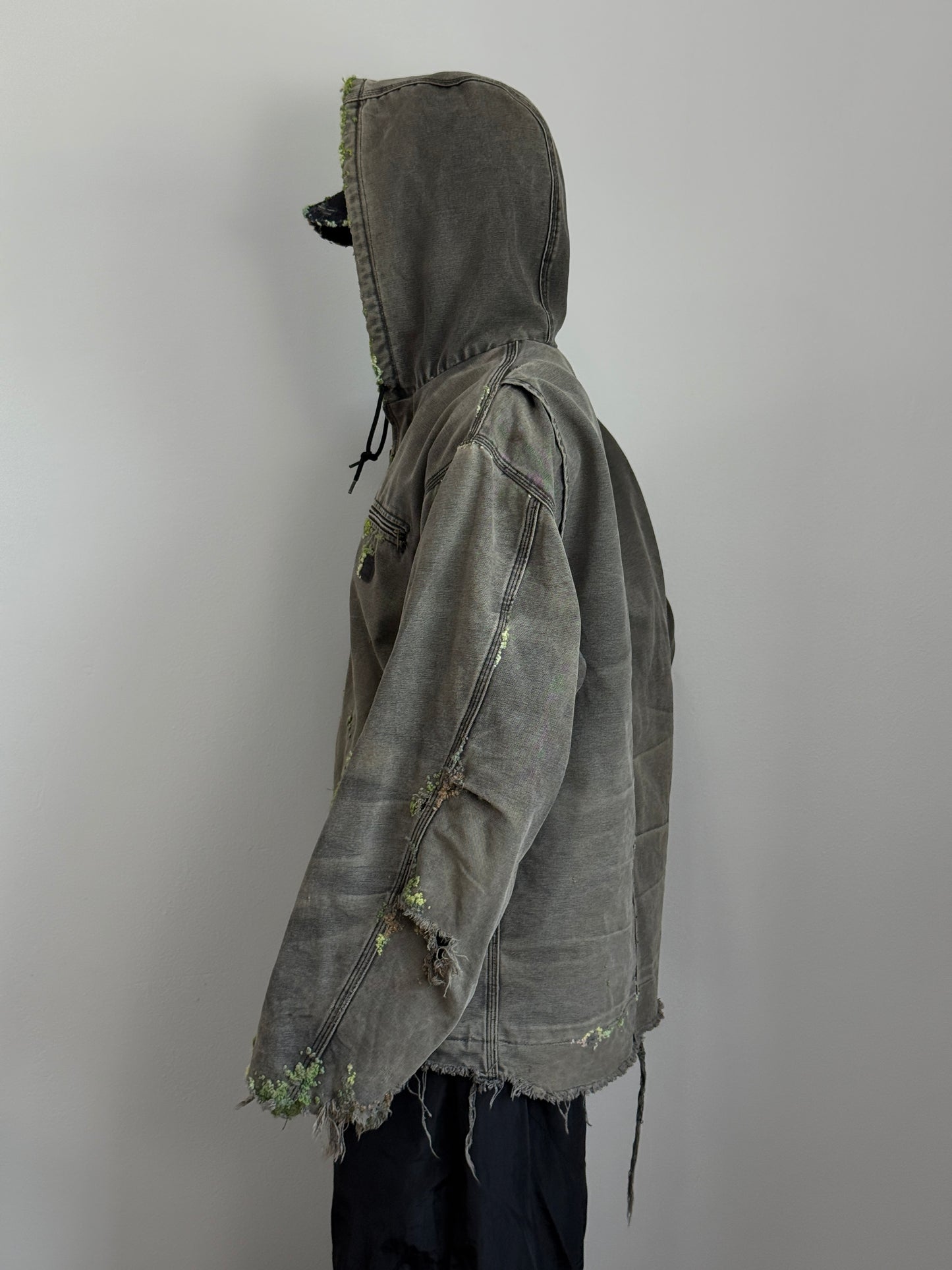 "    Embroidered Distressed Hoodie