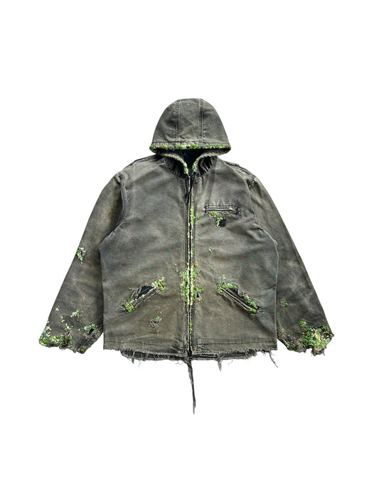 "    Embroidered Distressed Hoodie