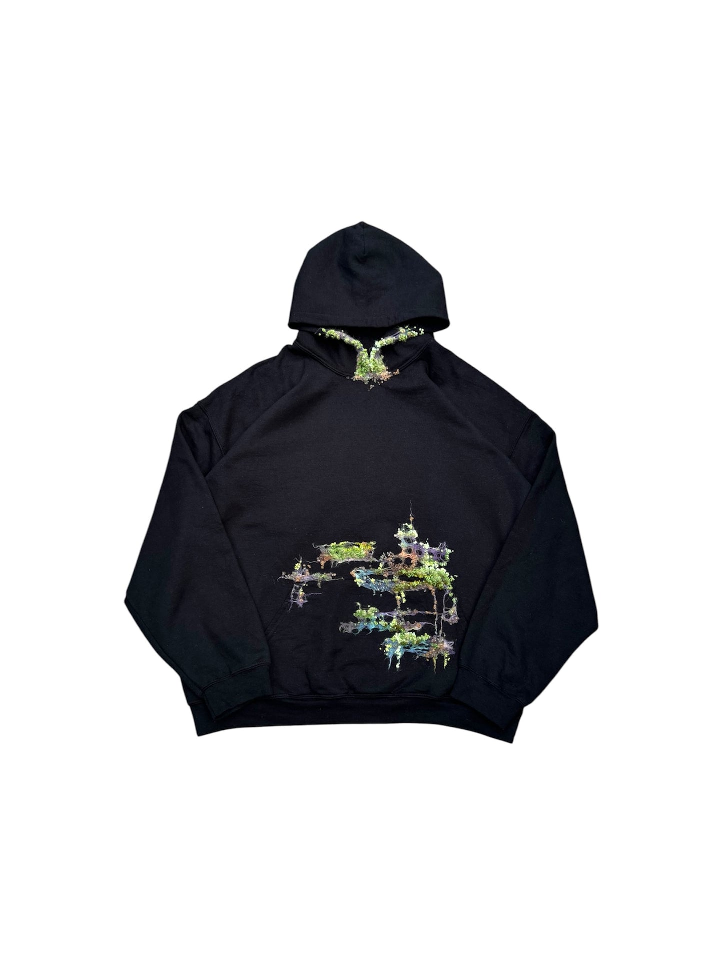 "   Embroidered Black Hoodie