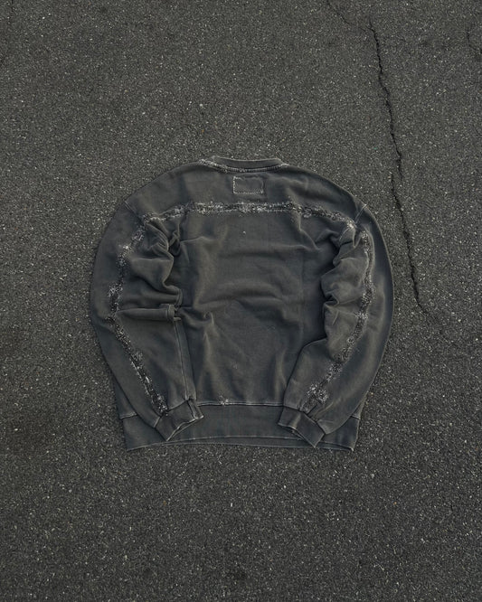 ""'Embroidered BORO Grey Sweater