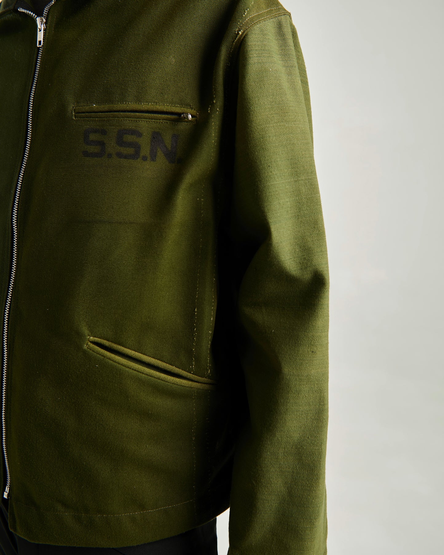 Z SSN Patchwork Military Canvas Jacket (Green)