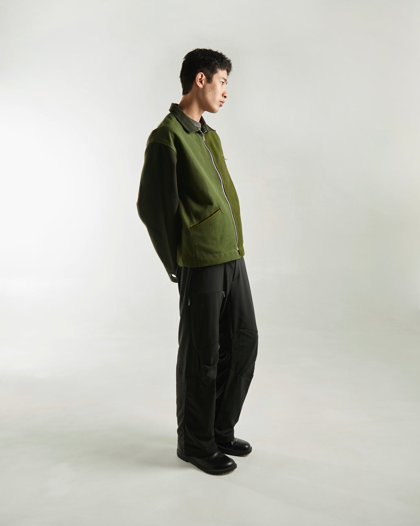 Z SSN Patchwork Military Canvas Jacket (Green)