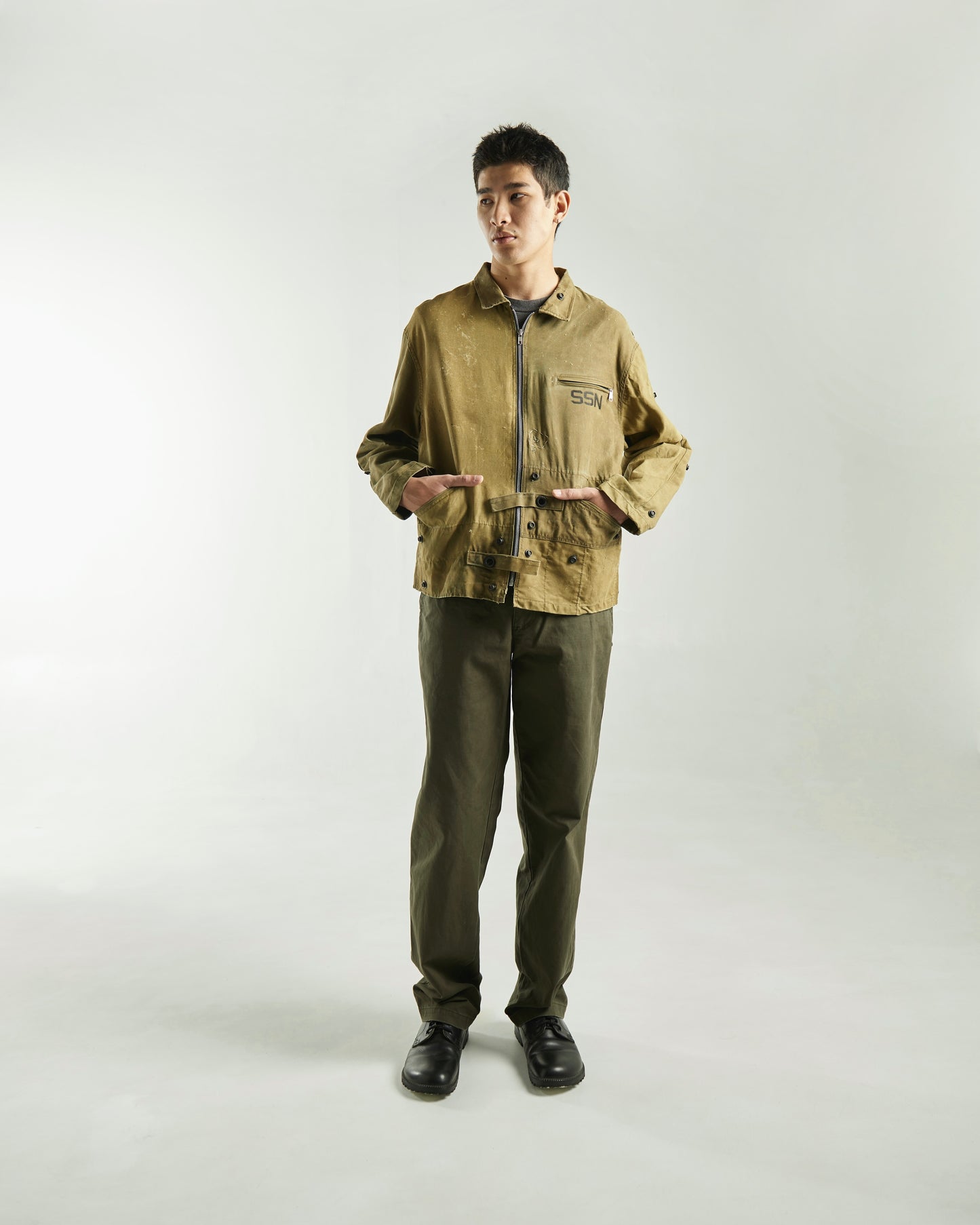 Z SSN2 Green Brown Military Canvas Jacket (Lightweight)