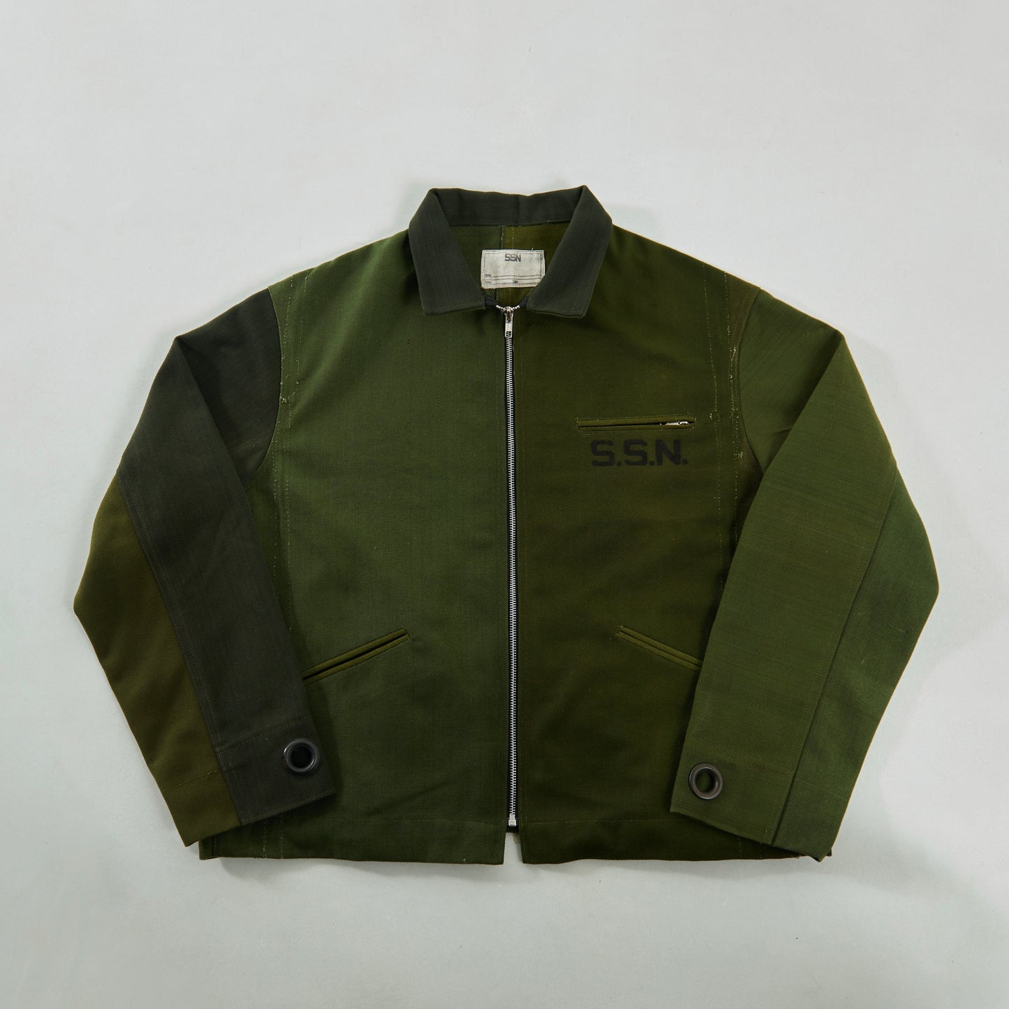 Z SSN Patchwork Military Canvas Jacket (Green)